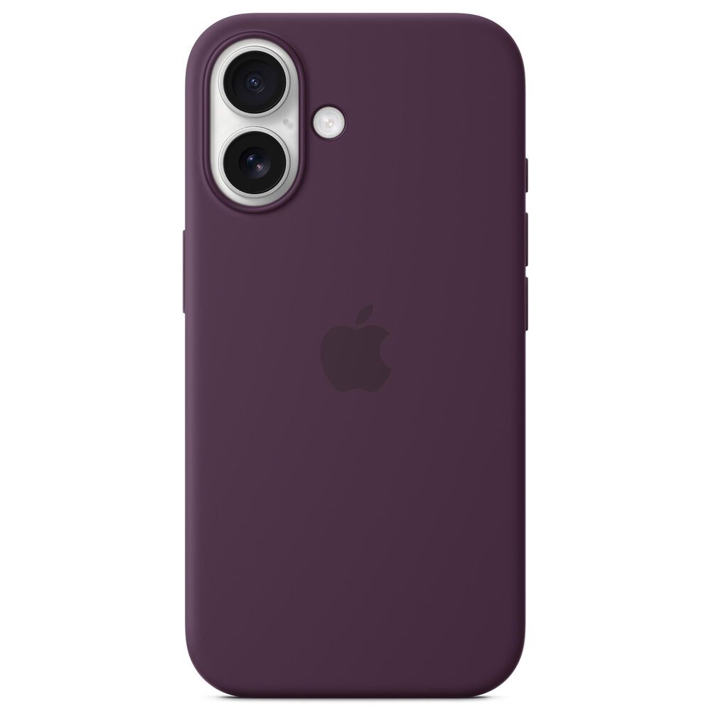 Apple Silicone Case with MagSafe for iPhone 16 in Plum, , large
