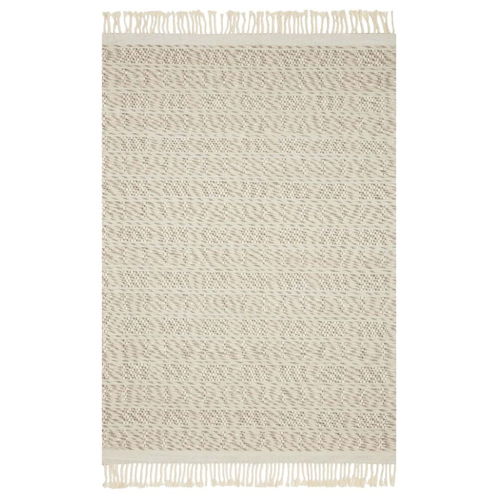 Magnolia Home Myra MYR-03 5' x 7'6" White and Natural Area Rug, , large