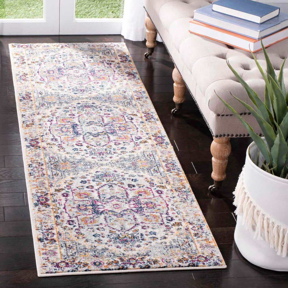 Safavieh Evoke EVK275A 2"2" x 7" Ivory and Grey Runner, , large