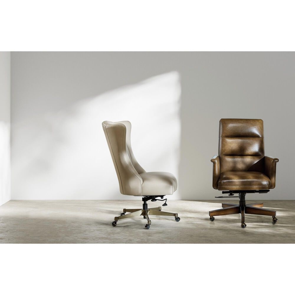 Hooker Furniture Lynn Executive Swivel Tilt Chair in Glazed Gold and Black, , large