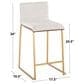 Lumisource Mason Mara Counter Stool with Grey Cushion in Black and Walnut (Set of 2), , large