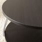 Steve Silver Furniture Coham Round Cocktail Table with Casters in Black Nickel and Espresso Brown, , large