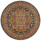 Safavieh Evoke EVK275C 5"1" Round Blue and Orange Area Rug, , large