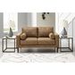 Ashley Telora Stationary Loveseat in Caramel, , large