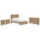 Ashley Gramburg 4 Piece Queen Platform Panel Bedroom Set in Warm Brown, , large