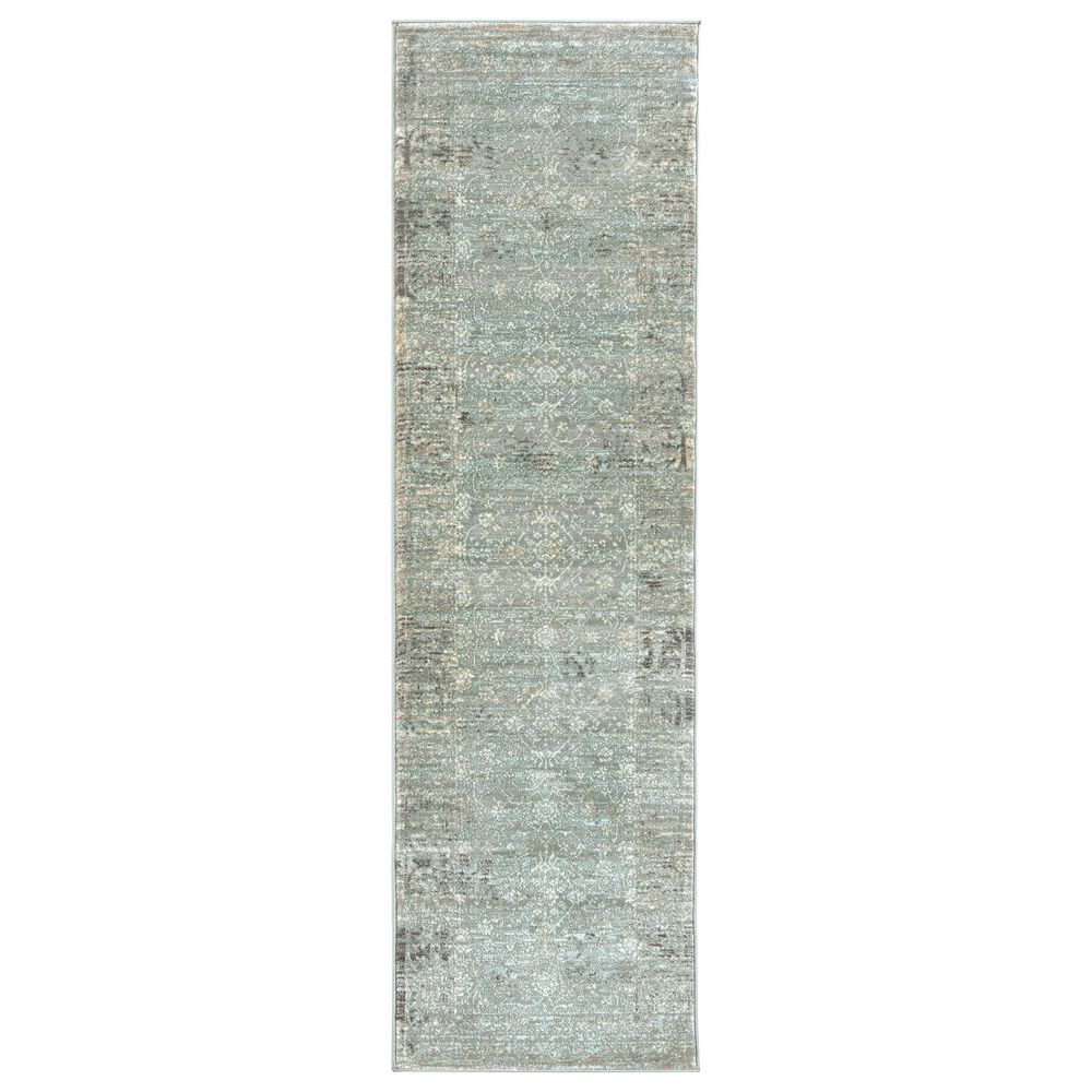 Radici USA Seriate 500-2003 2"2" x 7"7" Green Scatter Rug, , large