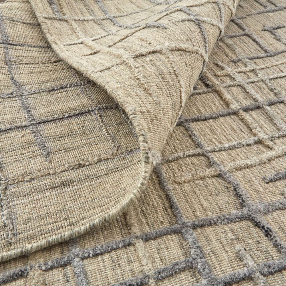 Feizy Kirkwood 8&#39; x 10&#39; Beige and Silver Area Rug, , large