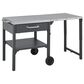 Hearth and Haven Outdoor Foldable Kitchen Cart with Side Table in Gray, , large