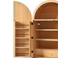 HOMLUX 72" Tall Arched Kitchen Pantry Cabinet in Natural, , large