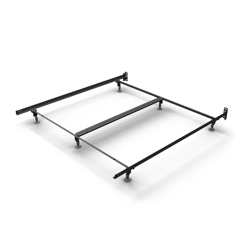 Glideaway King Premium Bed Frame with Double Rail Center Support in Black, , large