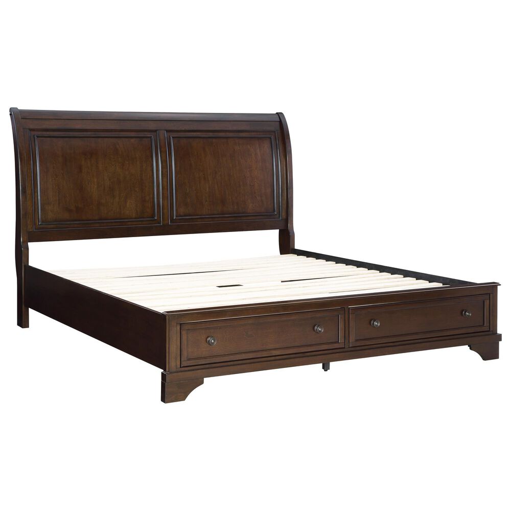 Ashley Trellington 4-Piece King Bedroom Set in Warm Brown Cherry, , large