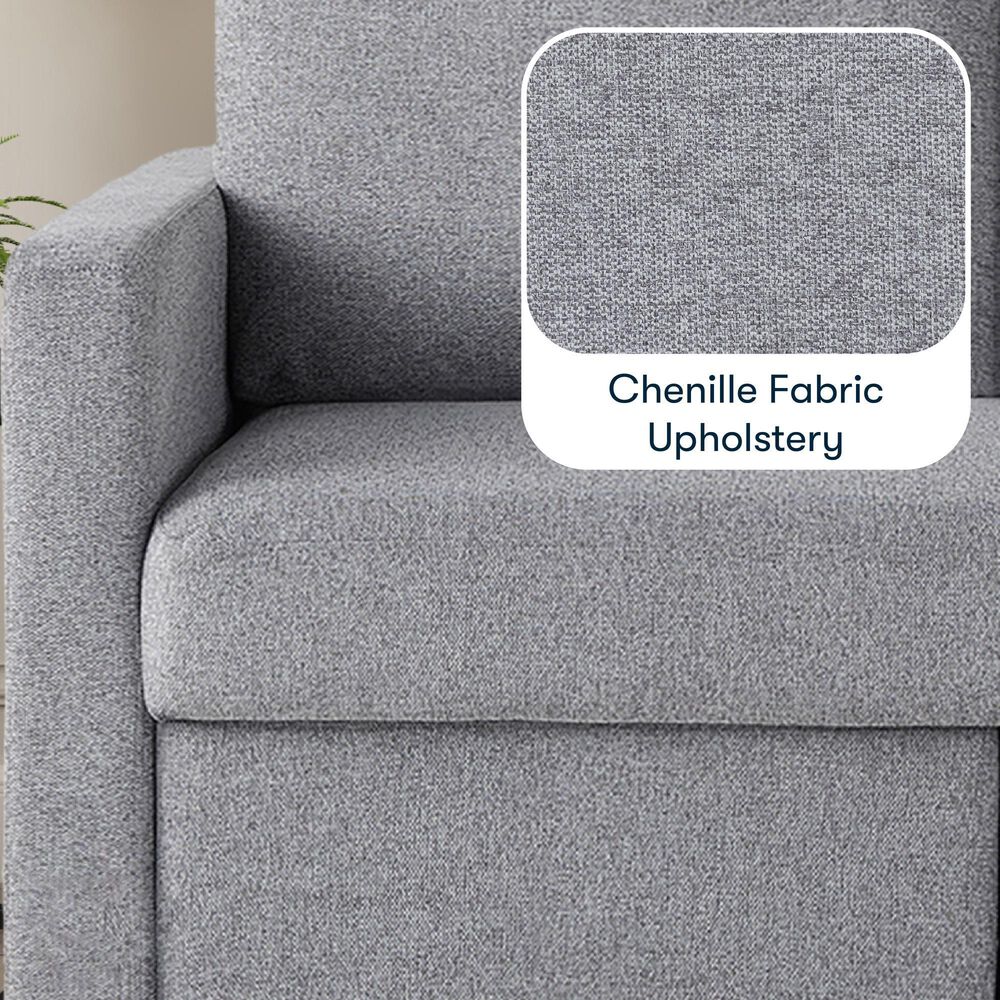 Lifestyle Solutions Mia Convertible Sofa in Light Gray, , large