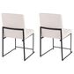 Lumisource Fuji Dining Chair with Beige Cushion in Black (Set of 2), , large