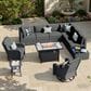 HOMLUX 11-Piece Patio Sectional Set in Black, , large