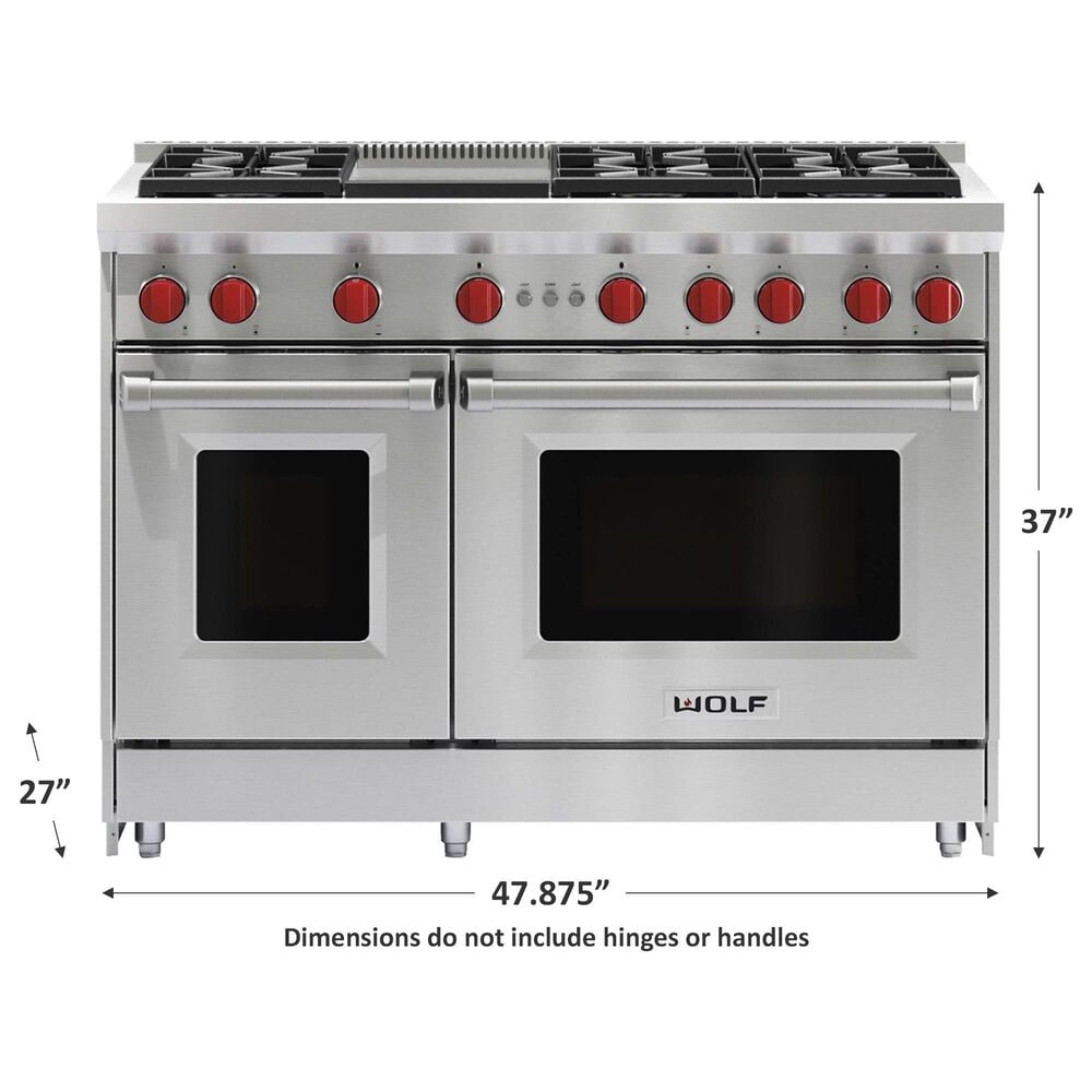 Wolf 48&quot; Pro-Style Gas Range with Griddle &#40;LP&#41;, , large