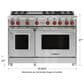 Wolf 48" Pro-Style Gas Range with Griddle (LP), , large