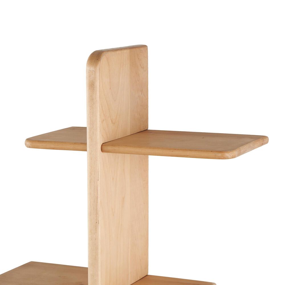 Maple and Jade 15" Handmade Wall Shelf in Light Brown, , large