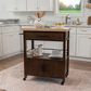 Linon Home Decor Lennix Kitchen Cart in Brown and Natural, , large