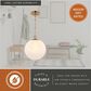Vaxcel Lighting Monticello 1-Light Globe Pendant in Muted Brass, , large
