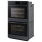 Samsung 30" Double Electric Wall Oven with Convection and Steam Cook in Matte Black Steel, , large