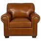 Marlowe Home Leather Chair and Ottoman Set in Saddle Glove, , large