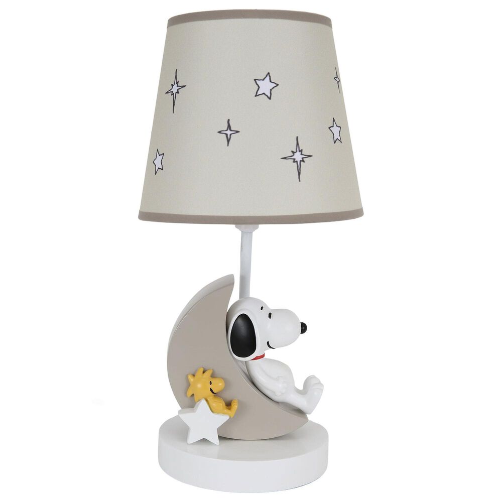 Lambs and Ivy Snoopy Love Table Lamp with Shade and Bulb in White, , large