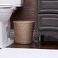 Household Essentials 3-Piece Wicker Bathroom Accessories Set with Toilet Tissue Stand, Wastebasket and Tissue Box in Brown, , large