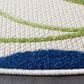 Safavieh Cabana CBN369A 6"7" Round Ivory and Green Indoor/Outdoor Area Performance Rug, , large