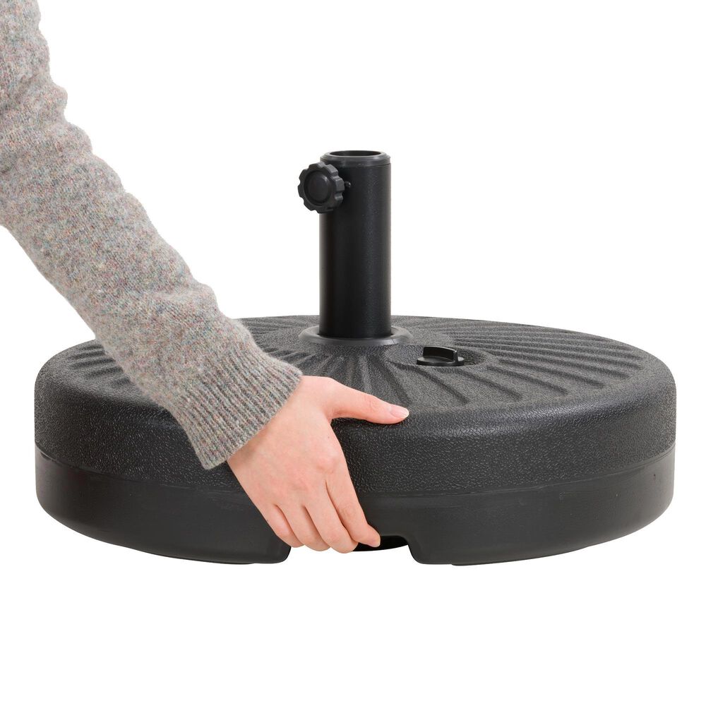 CorLiving Round Umbrella Base in Dark Grey, , large