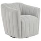 LumiSource Finley Swivel Accent Chair in Chalk, , large