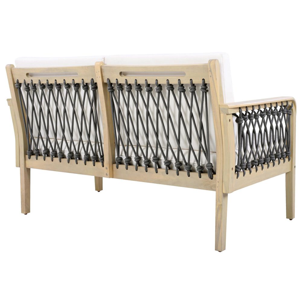 HOMLUX 2-Piece Outdoor Conversation Set with Cushions in Cream and Dark Gray, , large