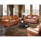 USA Premium Leather Stationary Sofa in Saddle Glove, , large