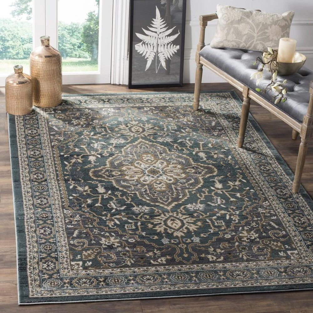 Safavieh Lyndhurst 6&#39; x 9&#39; Teal and Grey Area Rug, , large