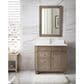 James Martin Vanities Bristol 36" Single Bathroom Vanity in Whitewashed Walnut with Single Hole 3 cm White Zeus Quartz Top and Rectangular Sink, , large