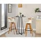 Lumisource Oracle Swivel Barstool with Cream Cushion in Walnut and Black, , large
