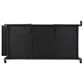 HOMLUX 53" Wicker Outdoor Kitchen Island in Black Brown, , large