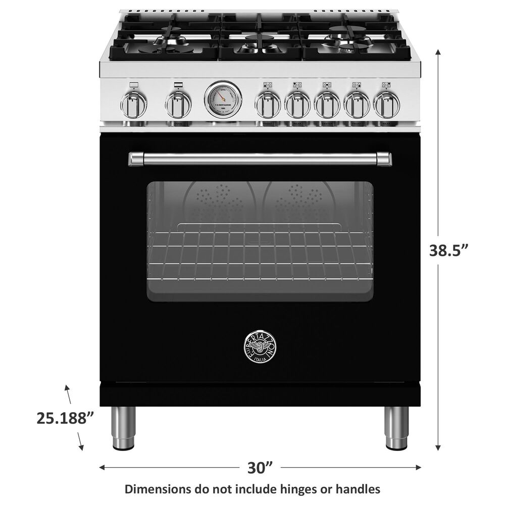 Bertazzoni Master 4.7 Cu. Ft. Freestanding Gas Range in Nero Matt, , large