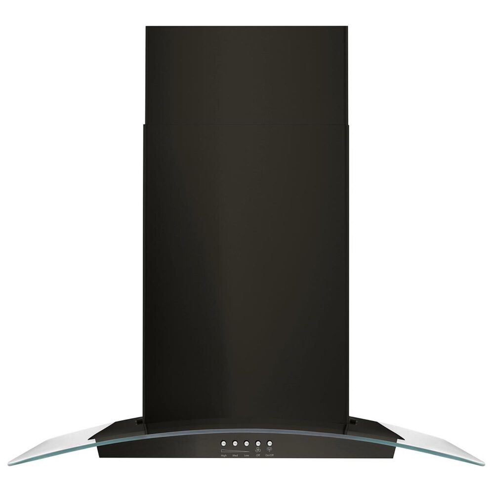 Whirlpool 30" Concave Glass Wall Mount Range Hood in Black Stainless, , large
