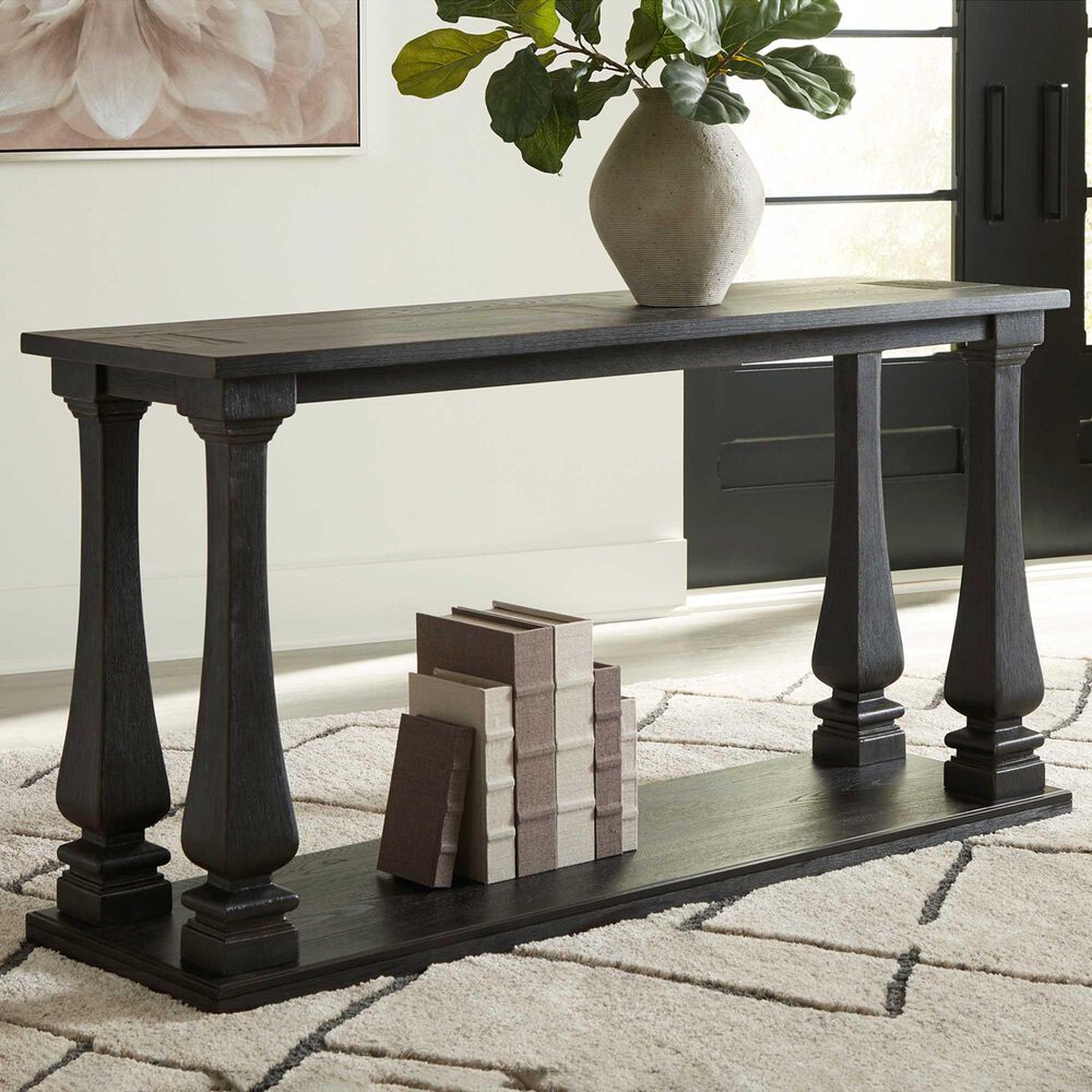 Ashley Wellturn Sofa Table in Black, , large