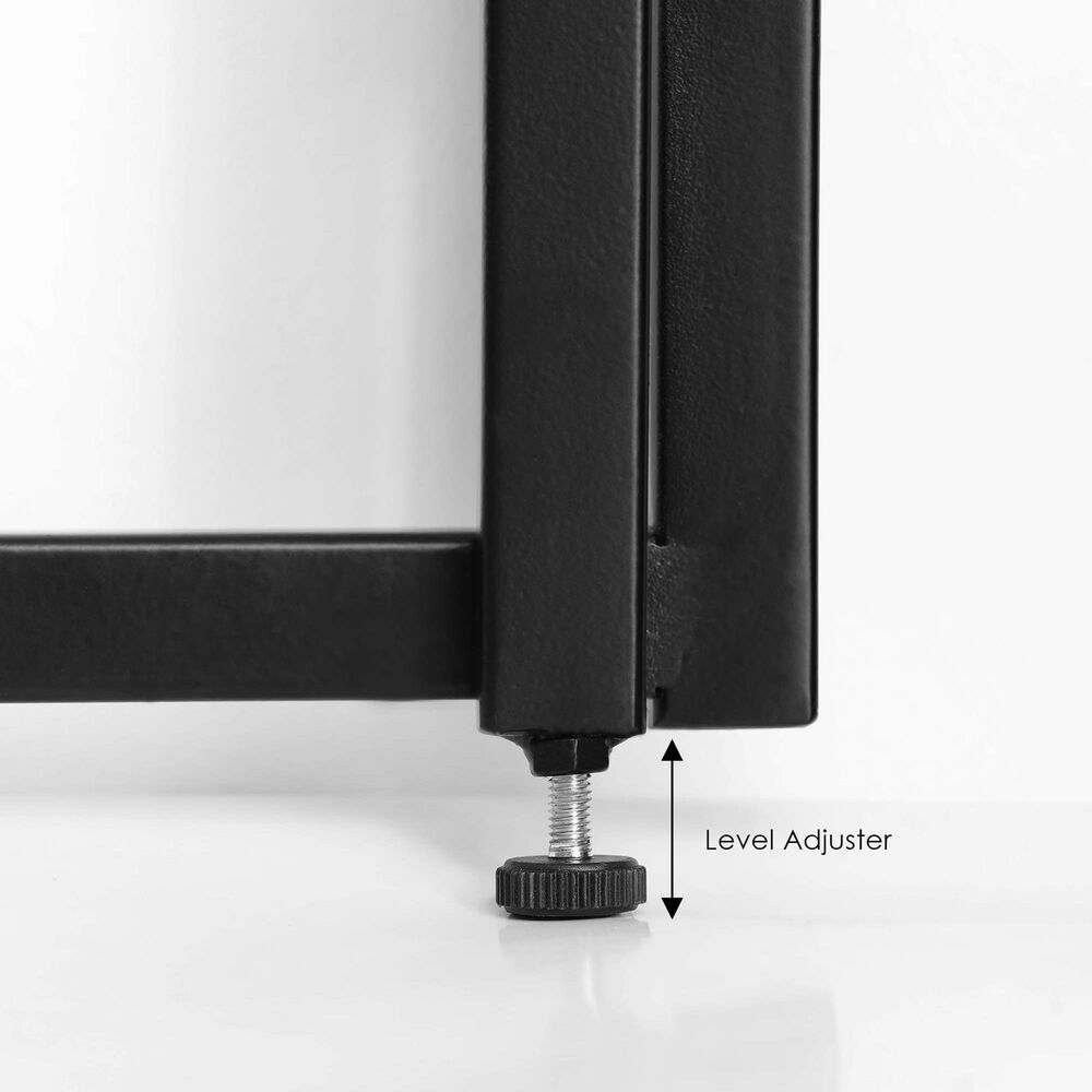 HOMLUX Riau 39" Folding Computer Desk in Rustic Oak and Black, , large