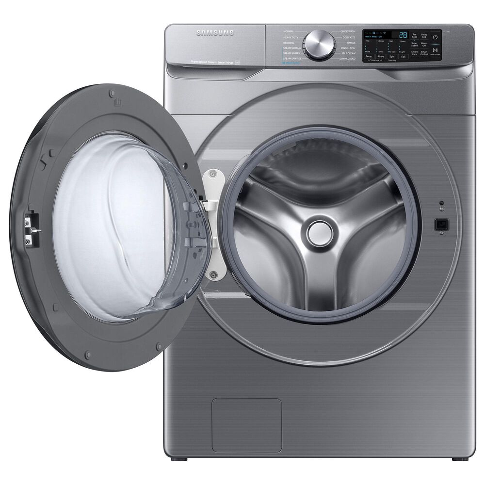Samsung 4.5 Cu. Ft. Front Load Washer and 7.5 Cu. Ft. Gas Dryer Laundry Pair in Platinum, , large