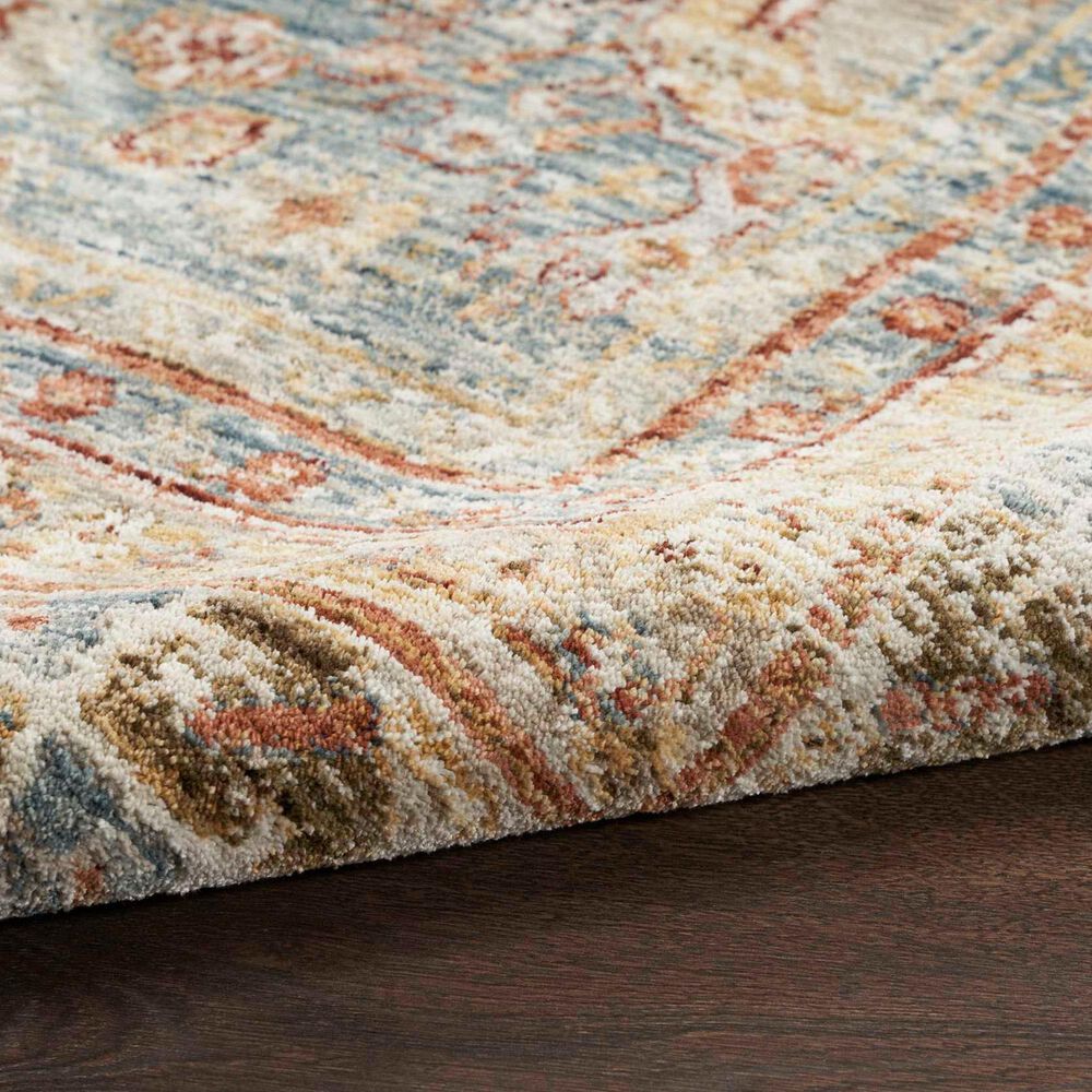 Nourison Sahar SHR01 2&#39;3&quot; x 10&#39;2&quot; Blue Runner, , large
