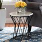 Baxton Studio Venedict End Table in White and Black, , large