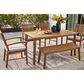 Ashley Janiyah Patio Dining Table in Light Brown, , large