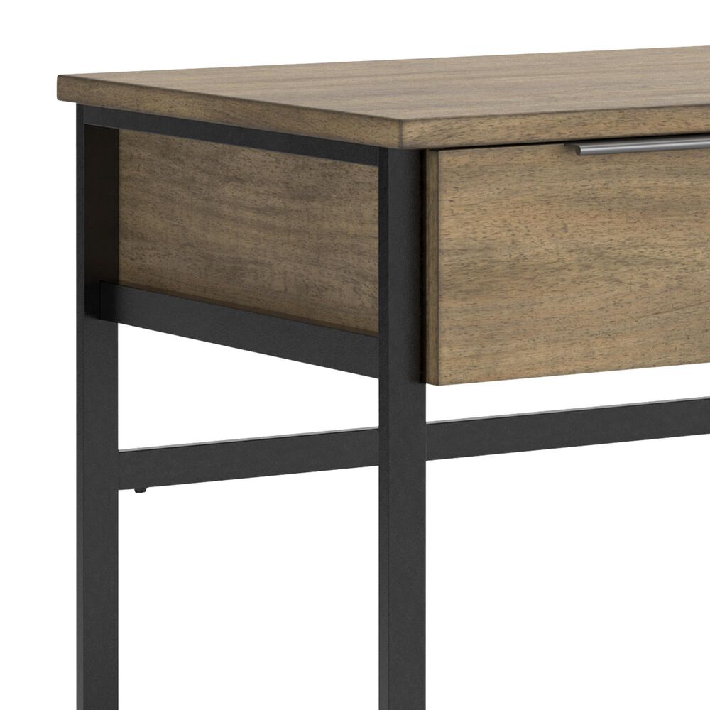Ashley Montia 67&quot; Writing Desk in Light Brown and Gunmetal Gray, , large