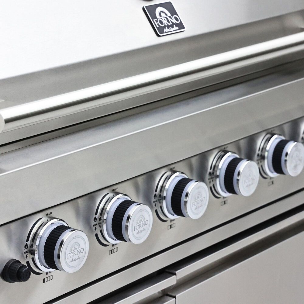 Forno Bulnes 4-Piece Outdoor Kitchen Grill Set with Beverage Center in Stainless Steel and White, , large