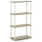 HOMLUX Turn-N-Tube 4-Tier Multipurpose Shelf Display Rack in Sonoma Oak and White, , large