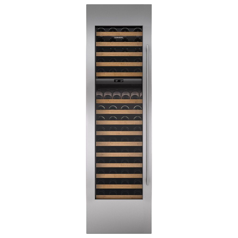 Sub Zero 24" Wine Storage Door Panel with Tubular Handle - Right Hinge in Stainless Steel, , large