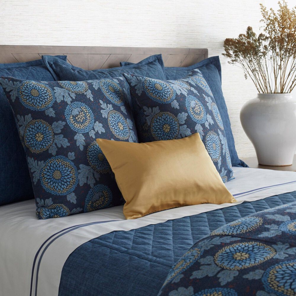 Ann Gish Blossom 26&quot; x 26&quot; Euro Sham in Blue, , large