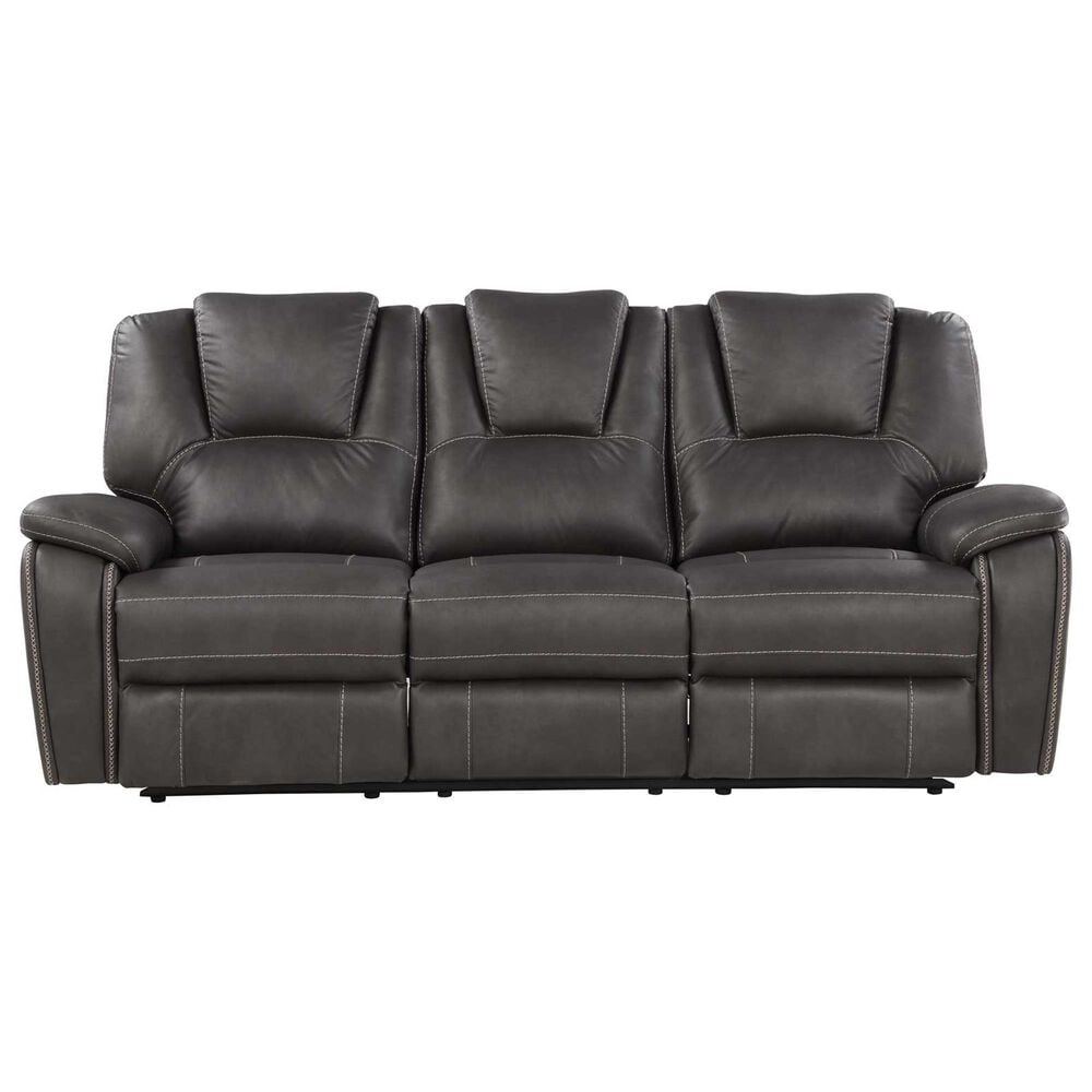 Steve Silver Katrine Manual Reclining Sofa in Charcoal, , large